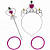Набор карнавальный (ободок/корона, 2 браслета, палочка) "Фея"