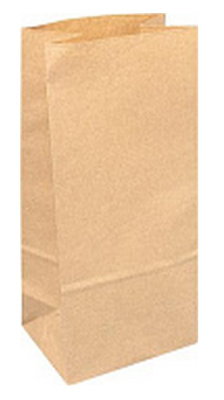 Пакет бумажный, на вынос, 8х5х23 см крафт (70)
