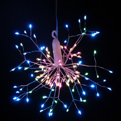 Гирлянда на батарейках 0,8 м, мультицвет, 120 LED "Разряд молнии"