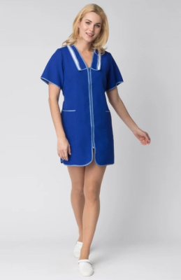 Халат жен. № 16 Габардин Васильковый, 58 Халат жен. № 16 Габардин Васильковый, 58