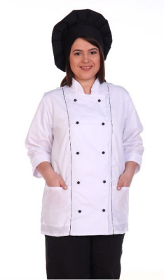 Костюм повара "Шеф" Тиси (Белый + Черный, 58 ) Костюм повара "Шеф" Тиси (Белый + Черный, 58 )
