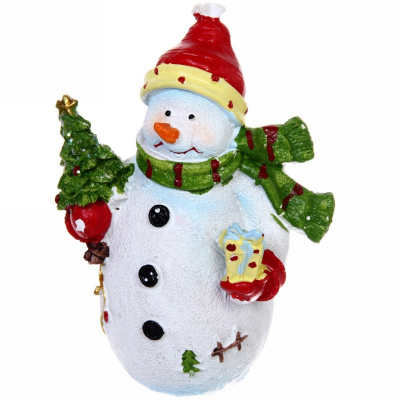 Фигурка "Снеговичок в шарфике" 13 см