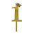 Топпер цифра 1 Корона GOLD 18см