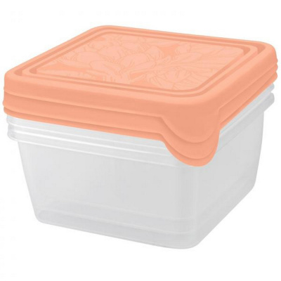 Набор контейнеров д/хранения продуктов Helsinki Artichoke 3 шт, персиковая карамель