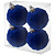 Набор шаров елочных пластик 4 шт, d 6 см, синий бархат, "Уют" 81914